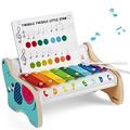 TOP BRIGHT Wooden Xylophone Toy for Toddlers 1 2 Years Old Boys and Girls Baby Gifts, Kids Glockenspiel Musical Instrument for Childrens Two Year Old with Mallets