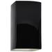 Ambiance 13.5"H Gloss Black and White Large Rectangle LED Wall Sconce