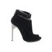 Herve Leger Heels: Black Solid Shoes - Women's Size 36.5 - Peep Toe