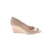 Nine West Wedges: Ivory Print Shoes - Women's Size 9 - Peep Toe