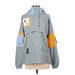 Fashion Jacket: Below Hip Gray Print Jackets & Outerwear - Women's Size Small