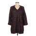 CAbi Casual Dress - Sweater Dress: Burgundy Dresses - Women's Size Medium