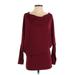 Fashion Nova Casual Dress - Mini: Burgundy Color Block Dresses - New - Women's Size Medium