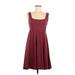 Shein Casual Dress - A-Line: Burgundy Solid Dresses - Women's Size 6