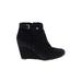 Tory Burch Ankle Boots: Black Print Shoes - Women's Size 8 1/2 - Round Toe