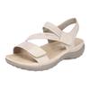 Riemchensandale RIEKER, Damen, Gr. 36, beige, Nubuklederimitat, sportlich, Schuhe, Sommerschuh, Sandalette, Keilabsatz, mit Gummizügen