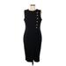 Calvin Klein Casual Dress - Sheath Crew Neck Sleeveless: Black Print Dresses - Women's Size 8
