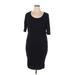 Torrid Casual Dress - Bodycon Scoop Neck Short sleeves: Black Solid Dresses - New - Women's Size 2X Plus