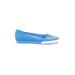 Zaxy Flats: Blue Color Block Shoes - Women's Size 7