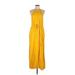 Urban Outfitters Casual Dress High Neck Sleeveless: Yellow Solid Dresses - Women's Size Medium