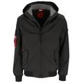 Wellensteyn Jacke "Cicero" Herren schwarz, Gr. M, Polyester, Bomberjacke Cicero mit abnehmbarer Kapuze