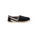 TOMS Flats: Slip-on Wedge Casual Black Solid Shoes - Women's Size 8 - Almond Toe