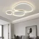 Plafonnier LED minimaliste nordique plafonniers HOCeiling Gradateur blanc Lustres Shoautomated