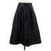 Alex Evenings Casual Midi Skirt Calf Length: Black Print Bottoms - Women's Size 6 Petite