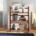 Ebern Designs Saruf 38" H x 27.5" W Solid Wood Etagere Bookcase Wood in Brown | 38 H x 27.5 W x 11.5 D in | Wayfair