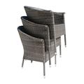 Red Barrel Studio® Neumark Patio Dining Armchair w/ Cushion in White | Wayfair F8633BD1AC6047BBB2F1DF4EFC3CAB36