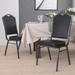 Inbox Zero Oliverson Crown Back Stacking Banquet Chair Vinyl/Metal/Fabric in Gray/Black | 38 H x 17.25 W in | Wayfair