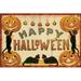 The Holiday Aisle® Nostalgia Happy Halloween by Katie Pertiet - Wrapped Canvas Textual Art Canvas in White | 24" H x 36" W | Wayfair
