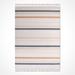 White 71 x 48 x 0.4 in Area Rug - Foundry Select Rusha Striped Machine Woven Polyester Area Rug in Cream Polyester | 71 H x 48 W x 0.4 D in | Wayfair