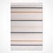 White 119 x 79 x 0.4 in Area Rug - Foundry Select Rusha Striped Machine Woven Area Rug in Cream | 119 H x 79 W x 0.4 D in | Wayfair