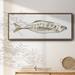 Rosecliff Heights Silver Fish II - Floater Frame Print on Canvas Canvas, Solid Wood in Brown/Gray/White | 20 H x 50 W x 1.5 D in | Wayfair