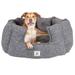 DGS Pet Products Chill Kuzzi FIR Round Bed Large Blue 36" x 36" x 15" Cotton in Gray/White | 15 H x 36 W x 36 D in | Wayfair CHKRB3626