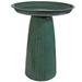 Latitude Run® Gleeful Garden Metal Outdoor Bird Bath - Matte Blue Finish Metal in Green | 21 H x 19 W x 19 D in | Wayfair