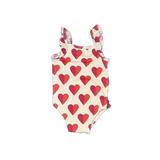 Hanna Andersson One Piece Swimsuit: Ivory Hearts Sporting & Activewear - Size 2Toddler