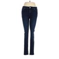 YMI Jeggings - Mid/Reg Rise Skinny Leg Boyfriend: Blue Bottoms - Women's Size Medium - Dark Wash