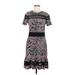 MICHAEL Michael Kors Casual Dress - A-Line Crew Neck Short sleeves: Gray Dresses - Women's Size Medium