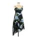 Banana Republic Casual Dress: Black Floral Dresses - Women's Size 0 Petite