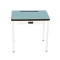 Bureau enfant avec tiroir de rangement en stratifié bleu jade