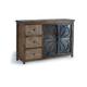 Buffet en bois manguier marron vieilli