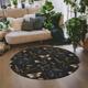 Cottagecore Round Rug Wildflower Rug Boho Rug Woodland Rug Goblincore Round Rug Dark Academia Decor Living Room Rug