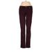 Genetic Denim Jeggings - Low Rise Straight Leg Boyfriend: Burgundy Bottoms - Women's Size 25 - Dark Wash