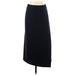 Zara Casual Midi Skirt Calf Length: Black Solid Bottoms - Women's Size X-Small