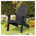 MYXIO Kids Adirondack Chair Black Lumber Plastic Adirondack Chair Toddler Adirondack Chair Weather Resistant Kids Outdoor Patio Adirondack Lounge Chair for Balcony Backyard