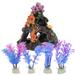 Fake Plant 5 Pcs Fish Bowl Decor Plastic Artificial Coral Reef Aquarium Aquatic Plants Decoration Small Tank