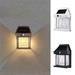 Holiday Savings! Dvkptbk Solar Outdoor Wall Lights Sunrise and Sunset Motion Sensors LED Exterior Wall Lights Porch Warm White Light Fence and Three Lighting Modes for The Courty