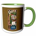 Vintage Carter the Great The Elongated Maiden Illusion Advertising Poster 11oz Two-Tone Green Mug mug-114126-7