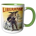 Vintage Liberator Cycles and Motorcycles Paris France Advertising Poster 15oz Two-Tone Green Mug mug-129976-12