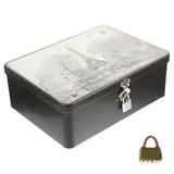 Storage Box with Lock Tin Case Gift Boxes for Presents Gifts Women Tinplate Can