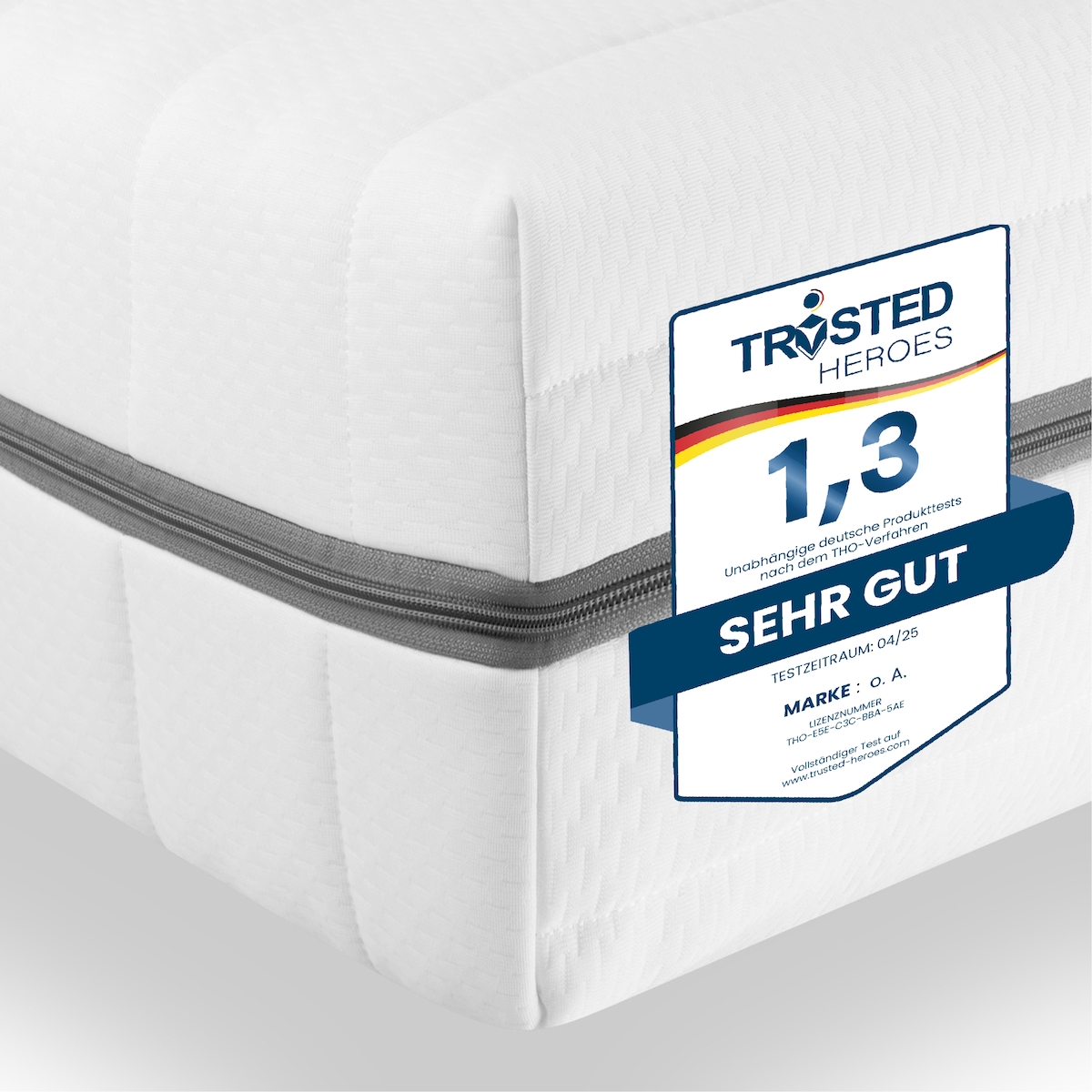 Sleepneo Kaltschaum Matratze 200x200, Höhe 18cm, Orthopädische 7 Zonen Matratze, Härtegrad H3 H4 Image
