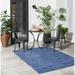 Nourison Modern Solid Indoor/Outdoor Area Rug 2 2 x 12 - Blue/Grey