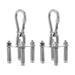 2 Sets Stainless Steel Buckle Fitness Equipment Yoga Kit Hooks for Hanging Hammock Ceiling Suspension Aerial Hangers up