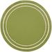 Nourison Sandy Indoor / Outdoor Solid Area Rug Green/Ivory 4 xRound 4 Round Green Round