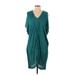 MIKAEL AGHAL Casual Dress - Popover: Teal Dresses - New - Women's Size Small