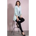 Brands - Klass Drape Front Suedette Jacket Pale/Aqua Women's