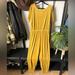 Anthropologie Pants & Jumpsuits | Anthropologie Saturday Sunday Mustard Velvet Short Sleeve Jumpsuit Holiday | Color: Gold/Yellow | Size: L