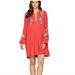 Free People Dresses | Free People Womens S Red Mia Gauze Embroidered Mini Dress | Color: Pink/Red | Size: Sp